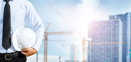Design engineers are working at construction sites.