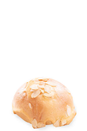 sweet bread on white background.