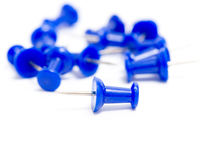 push pin isolated on white backgroundの写真素材