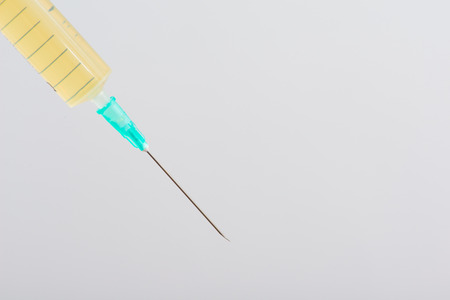 syringes isolated on whiteの写真素材