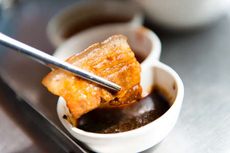 meat with sauceの写真素材