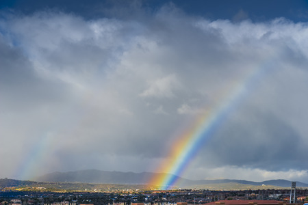 Rainbow in Madridの写真素材
