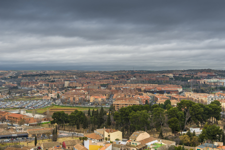 Toledo, Spain old town city skyline.の写真素材