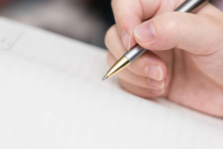 Woman writingの写真素材