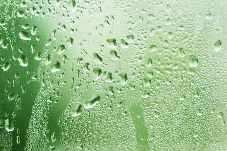 water drops on glassの写真素材