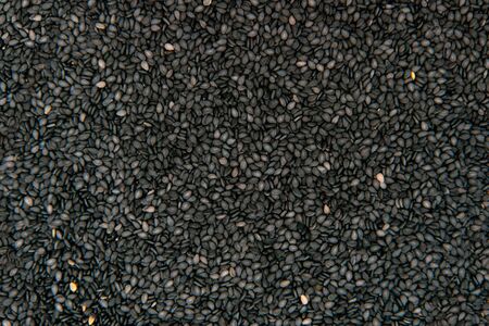 a plate of sesame on the tableの写真素材