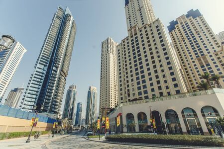 Sea outside in city Dubai Emiratesのeditorial素材