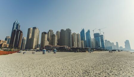 Sea outside in city Dubai Emiratesの写真素材