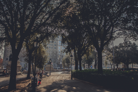 Europa, Barselona, Spain. Old Building in Barcelona, Spainの写真素材