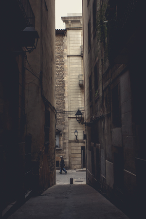 Europa, Barselona, Spain. Old Building in Barcelona, Spainの写真素材