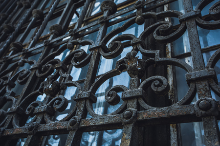 Architectural element in the form of a volute. Detail decorative architectural elements. Detail architectural elements.の写真素材