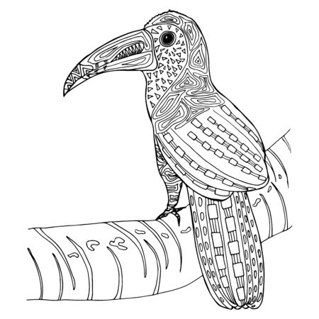The toukan for coloring pages.のイラスト素材