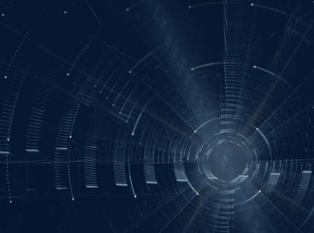 Abstract fractal element in rotational motion for backgroundの写真素材