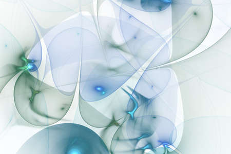 fractal pattern in cloud shapes on white background