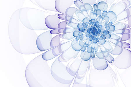 fractal pattern in flower shapes on white backgroundの写真素材