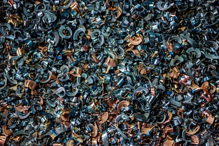 colourful metal shavingsの写真素材