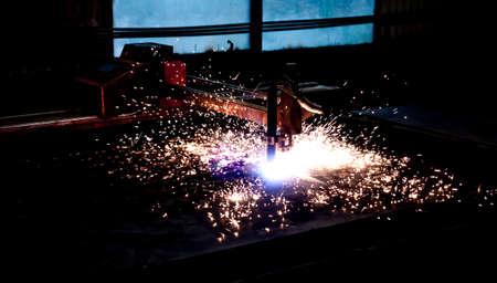 cnc laser cutting of metalの写真素材