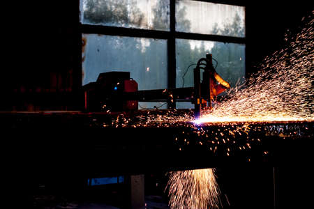 cnc laser cutting of metalの写真素材