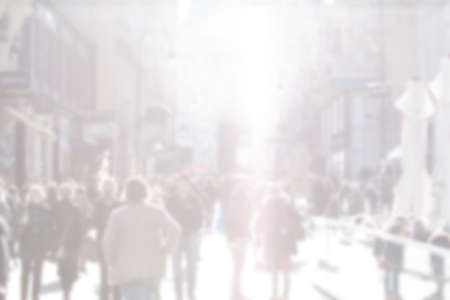 blurred city street in Viennaの写真素材