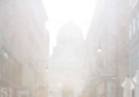 blurred city street in Viennaの写真素材