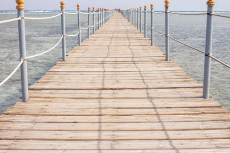 pier to horizon wooden floorの写真素材
