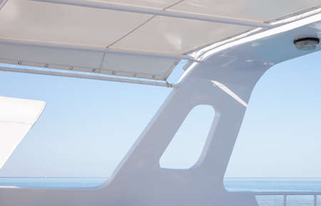 white yacht sideの写真素材