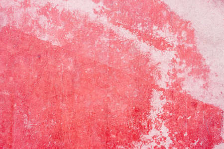 red painted scratched concrete backgroundの写真素材