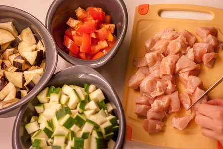 female hands cookingの写真素材