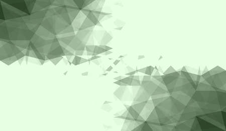 green white polygonal backgroundの写真素材