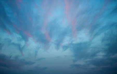 evening blue cloudy sunset sky