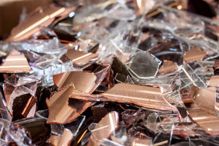 colorful broken glass backgroundの写真素材