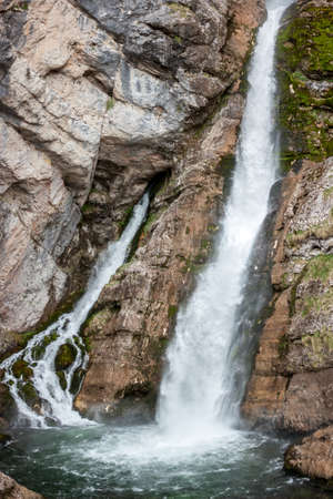 waterfall Slavica in Sloveniaの写真素材