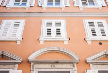 facade of Italian buildingの写真素材