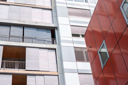 modern building exterior backgroundの写真素材