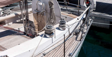 detail of sailing boat or yacht