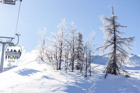 winter ski resort in Alps