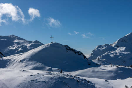 winter mountains of Slovenia beautiful landscapeの写真素材