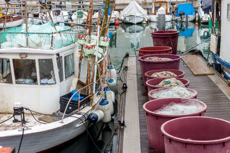 fishing boats and equipment in the bay