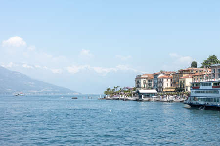 Beautiful landscape of Come lake with view on Bellagioの写真素材