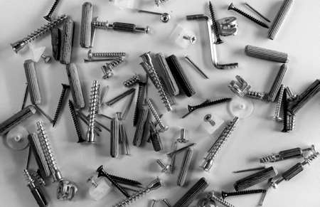 furniture self assembly parts on the floor