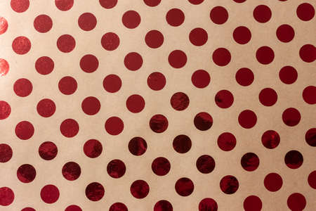 craft brown paper with red dots backgroundの写真素材