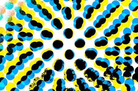 abstract yellow and blue dots pattern can be background