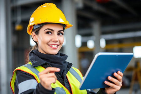 Engineer teamwork worker wearing face mask