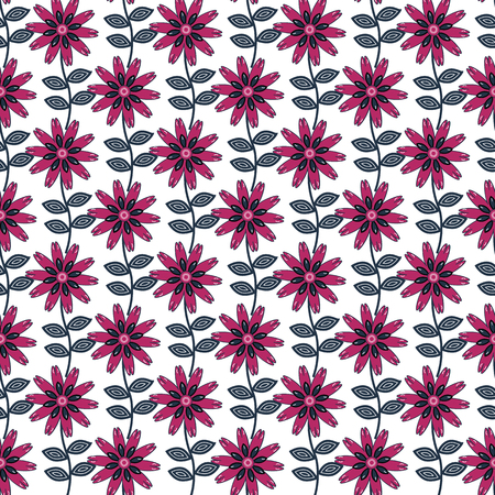 Seamless vector flower pattern in folk art style. Perfect for textile , stationary and home decor projects.のイラスト素材