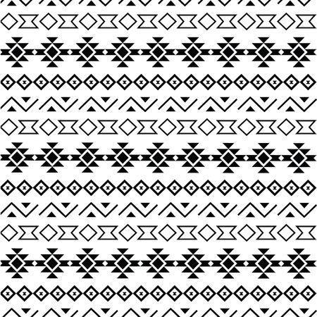 Tribal seamless pattern black on white background. me decor projects.Tribal seamless pattern black on white background. Perfect  for stationary, product packaging, fashion and home decor projects.のイラスト素材