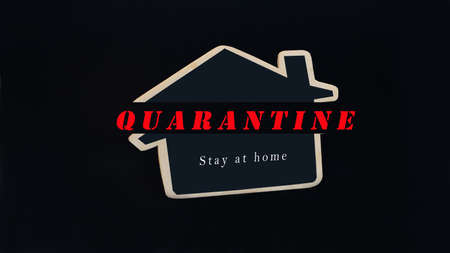 coronavirus quarantine concept. Stay home to stop pandemic.Coronavirus & Self-Quarantining by stay at home symbol.の写真素材