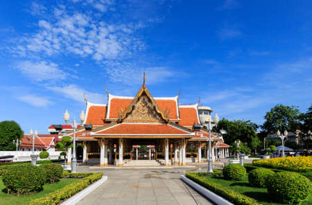 Temple at King Rama III Memorial Park , tourist attraction in Bangkok Thailandの写真素材