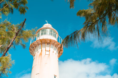 Grand Turk lighthouse, Turks and Caicos - view during an excursion while on a Caribbean cruise. High quality photoの写真素材