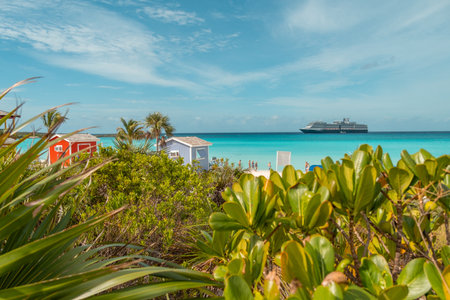 Half moon cay Bahamas private island Caribbeanの写真素材