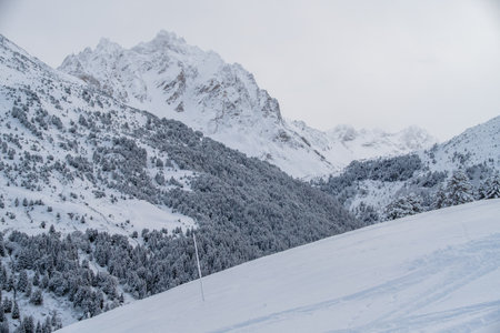 Meribel - ski domain in the French alps of France